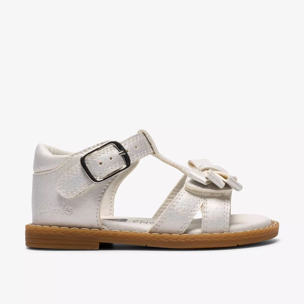 Clarks - Luana Bow T. - White Interest - Sandals