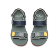 Clarks - Wharf Tide K - Green Combi - Sandals