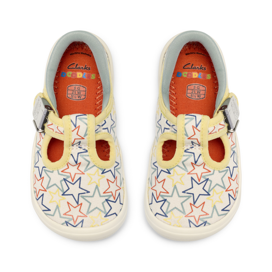 Clarks - Briley Way T - Cotton Combi - Canvas Shoes