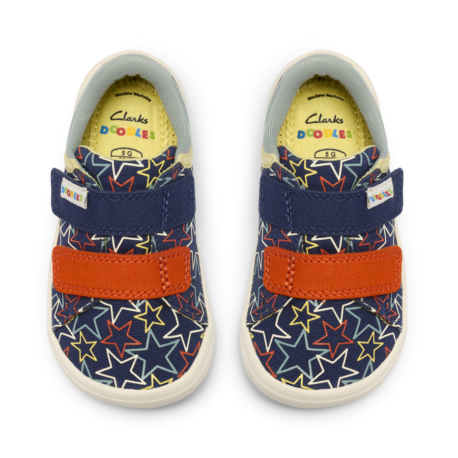 Clarks - Briley Fly T - Navy Combi - Canvas Shoes