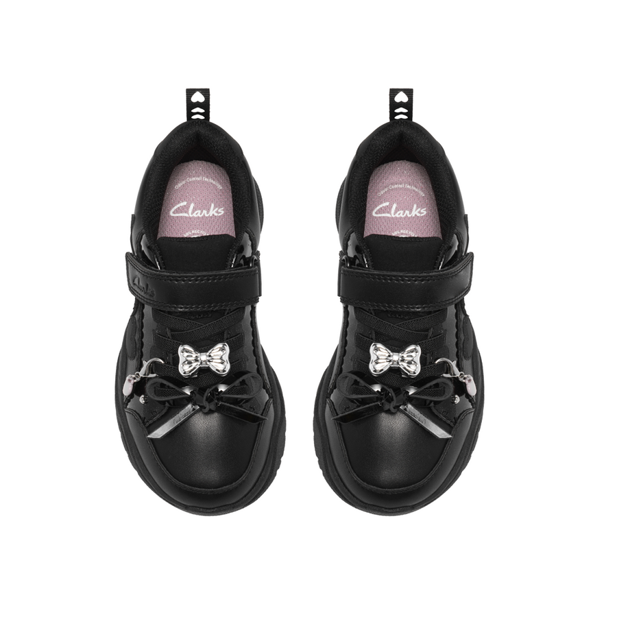 Clarks - FeatherSkip K. - Black Patent - School Shoes