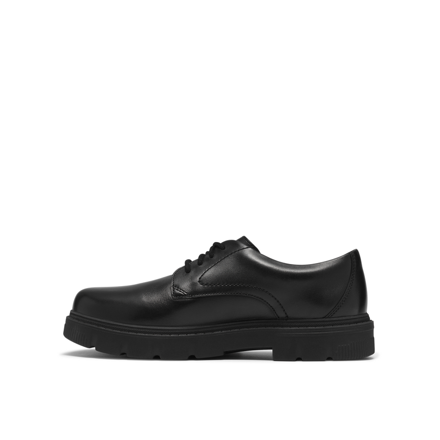 Clarks - Lorcam Walk Y - Black Leather - School Shoes
