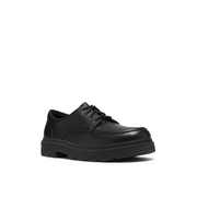 Clarks - Lorcam Lane Y - Black Leather - School Shoes
