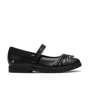 Clarks - Lock Gem K. - Black Leather - School Shoes