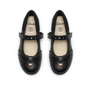 Clarks - Lock Gem K. - Black Leather - School Shoes