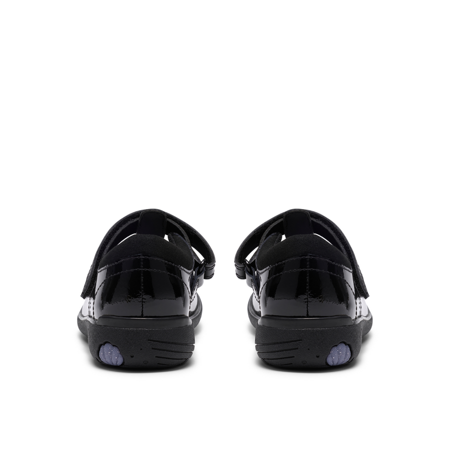 Clarks - Relda Magic K. - Black Patent - School Shoes