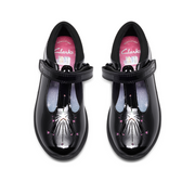 Clarks - Relda Magic K. - Black Patent - School Shoes