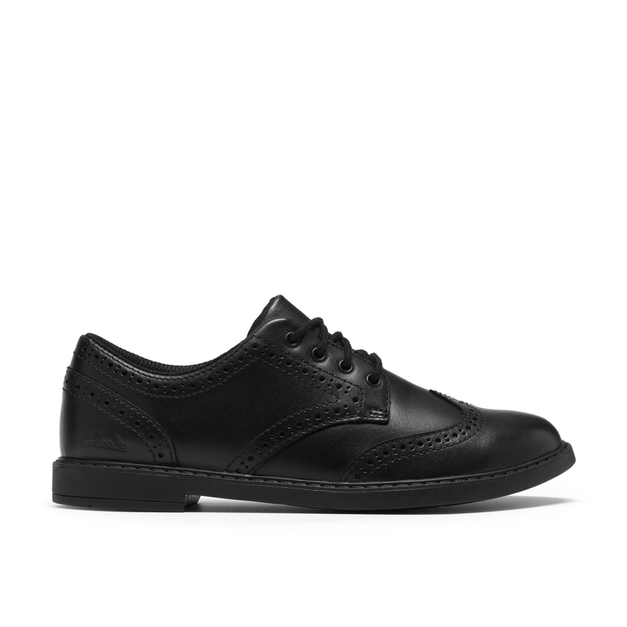 Clarks - Scala Style O. - Black Leather - School Shoes