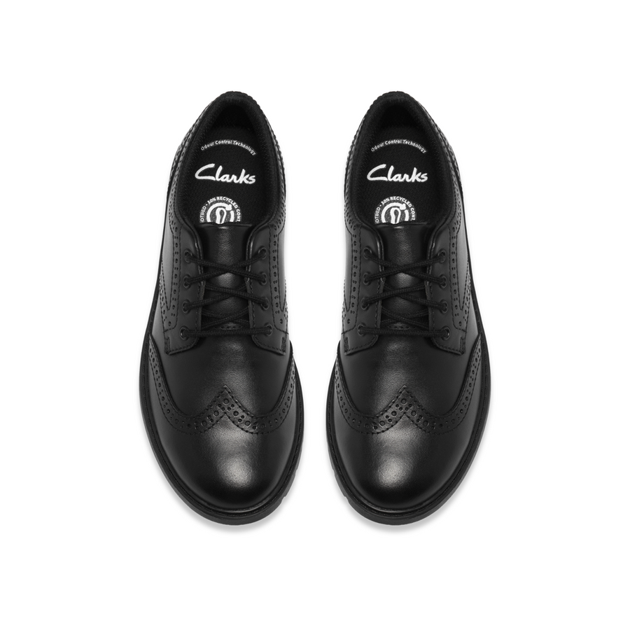 Clarks - Scala Style O. - Black Leather - School Shoes
