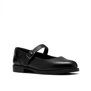Clarks - Tapa Skip Y. - Black Leather - School Shoes