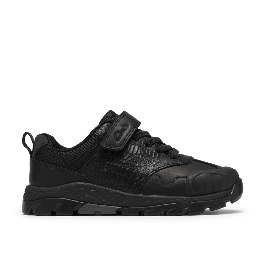 Clarks - Steggy2Soar K - Black Leather - School Shoes