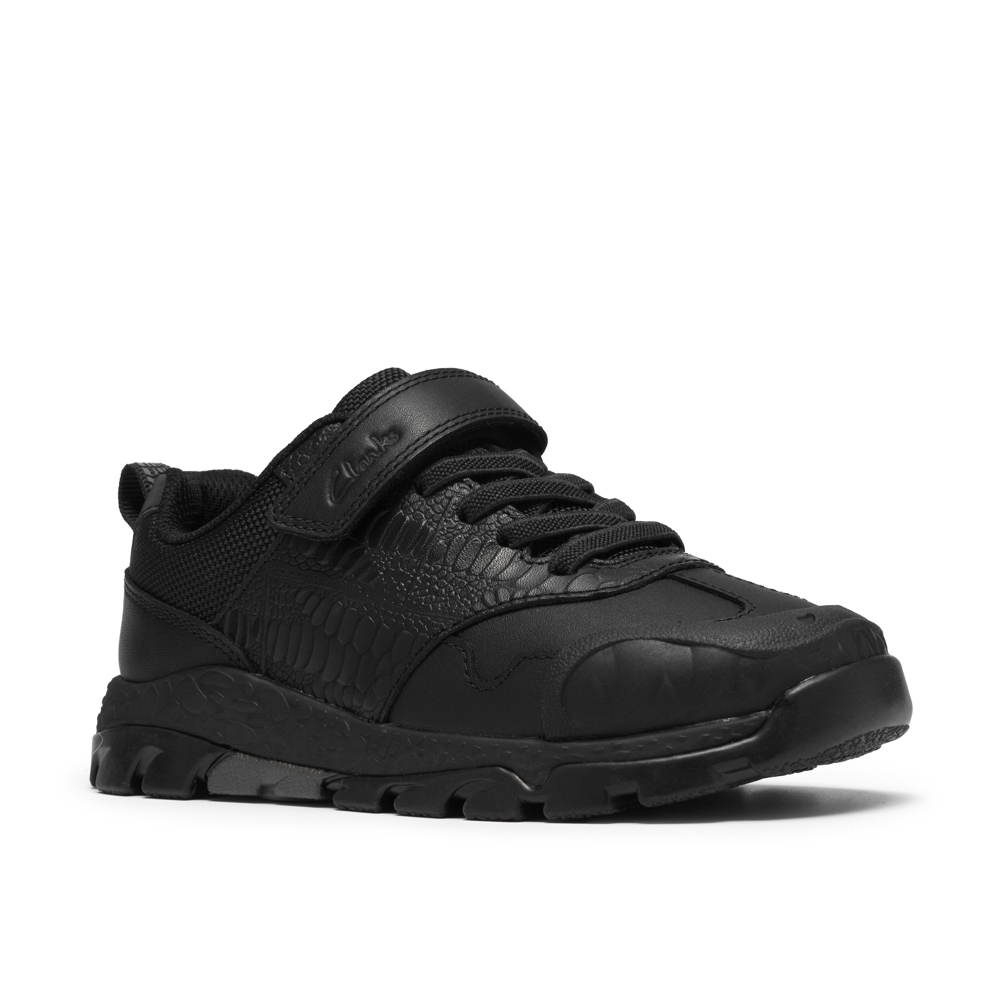 Clarks - Steggy2Soar K - Black Leather - School Shoes