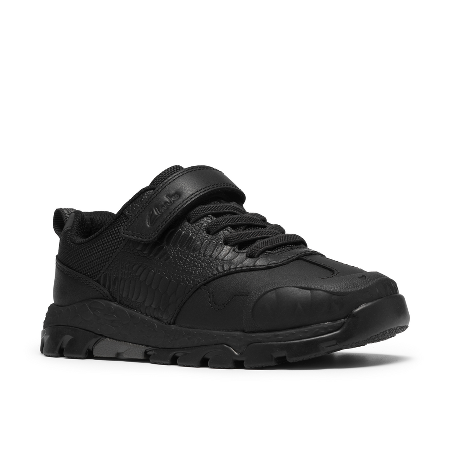 Clarks - Steggy2Soar K - Black Leather - School Shoes