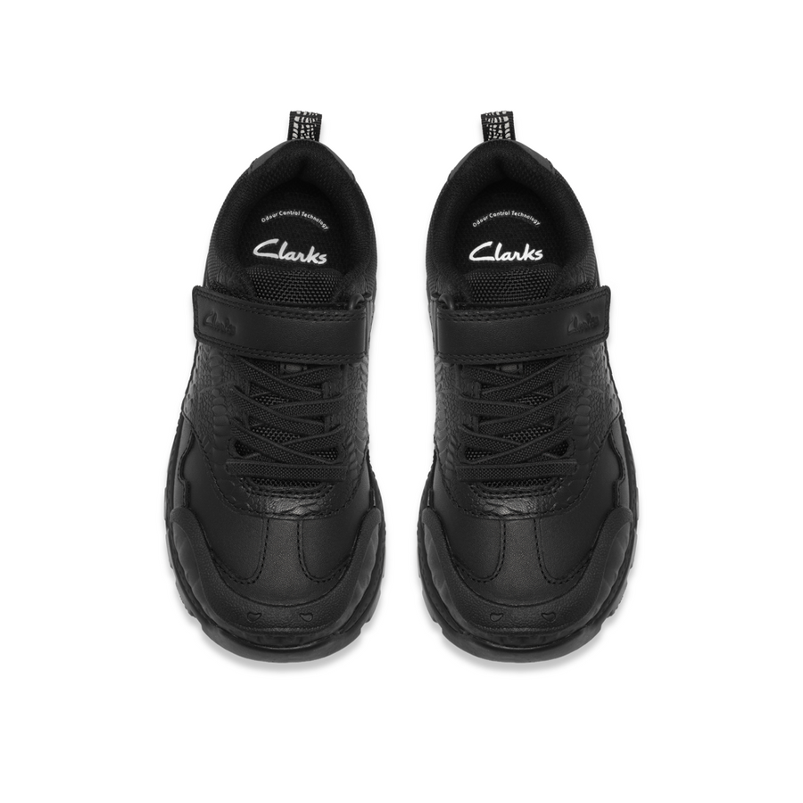 Clarks - Steggy2Soar K - Black Leather - School Shoes