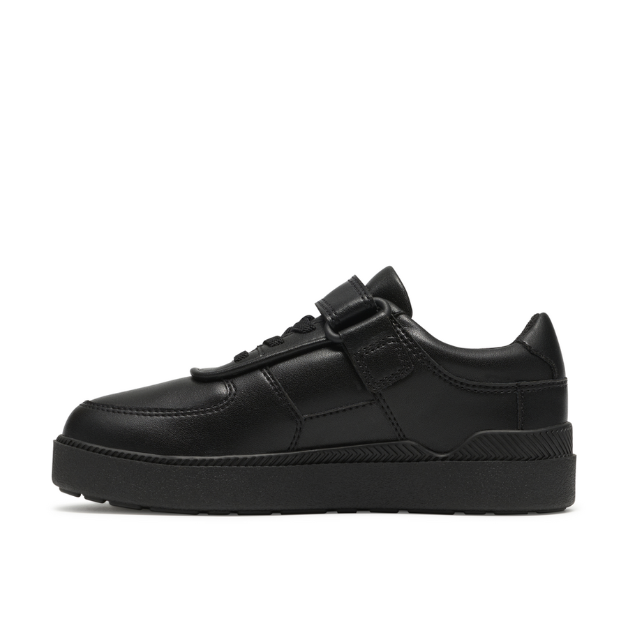 Clarks - SomersetFlex K - Black Leather - School Shoes