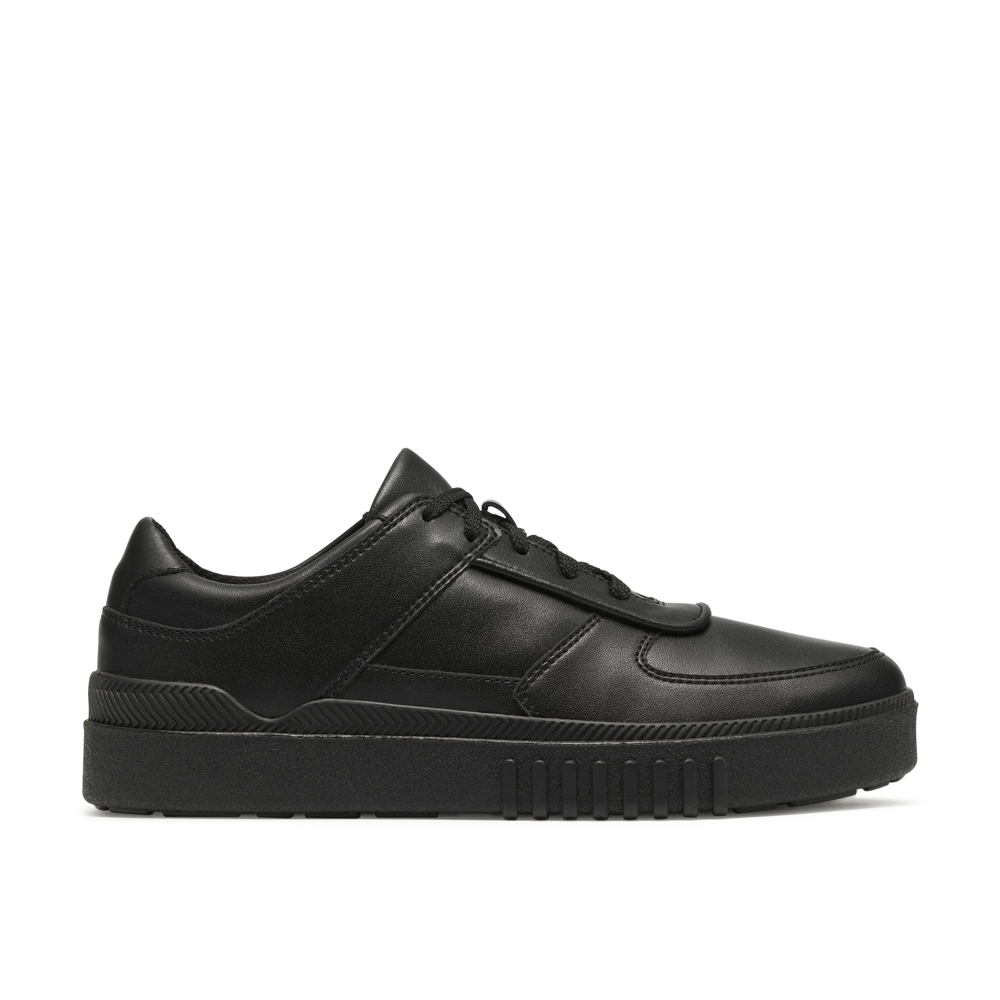 Clarks - SomersetFlex Y - Black Leather - School Shoes