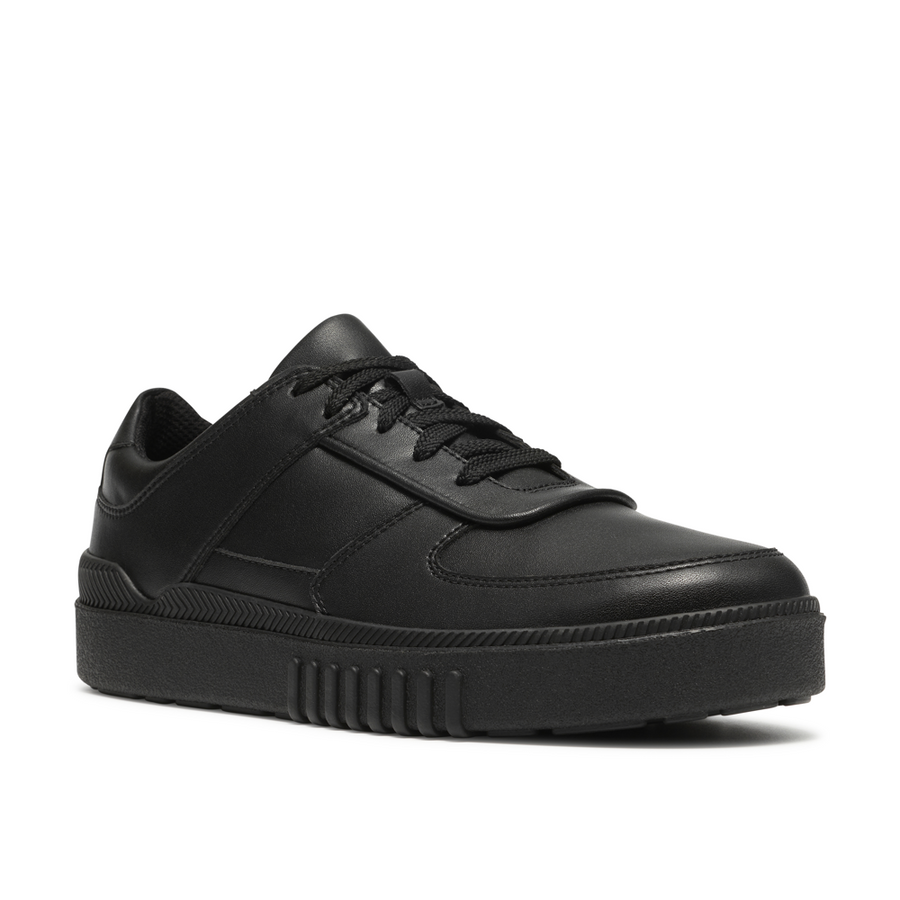 Clarks - SomersetFlex Y - Black Leather - School Shoes