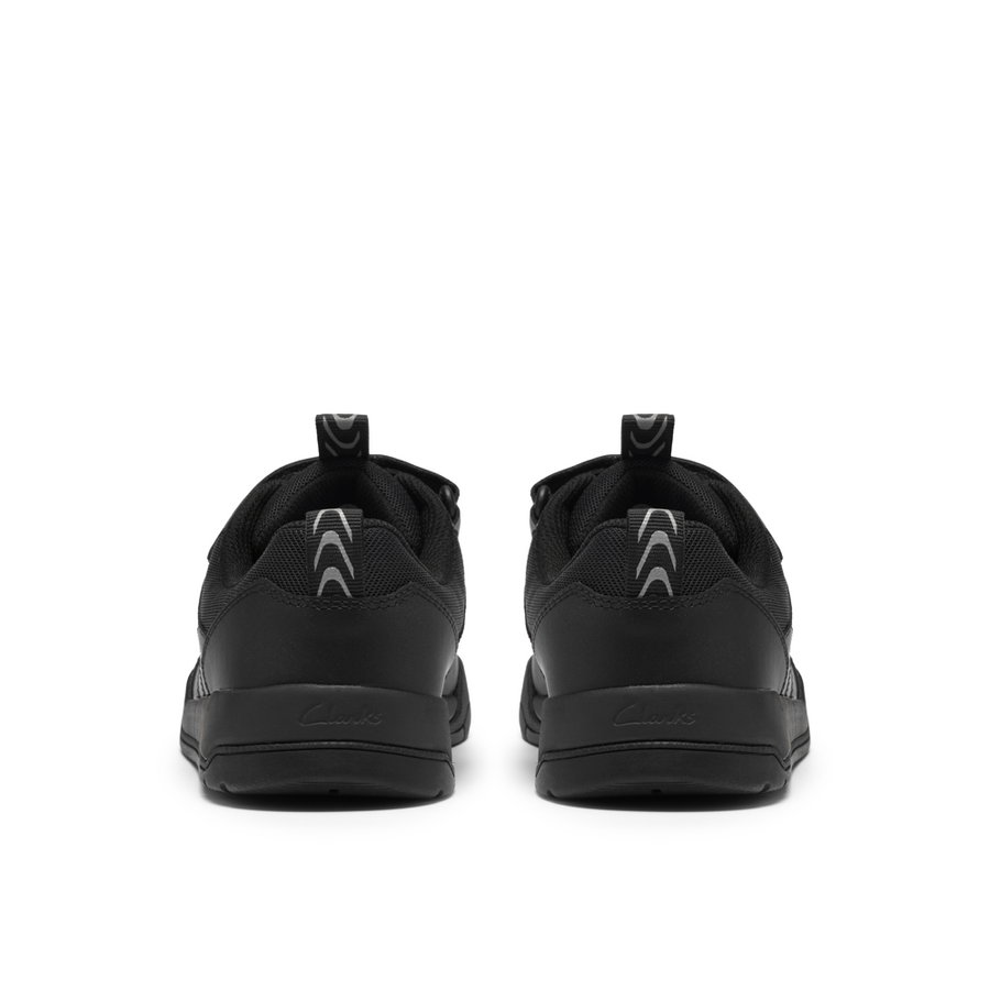 Clarks - Laser Play Y - Black Leather - School Shoes