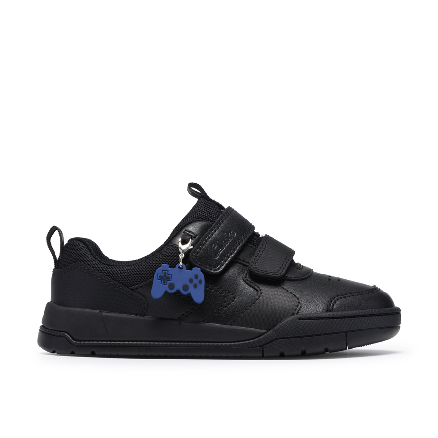 Clarks - Laser Play K - Black Leather - School Shoes