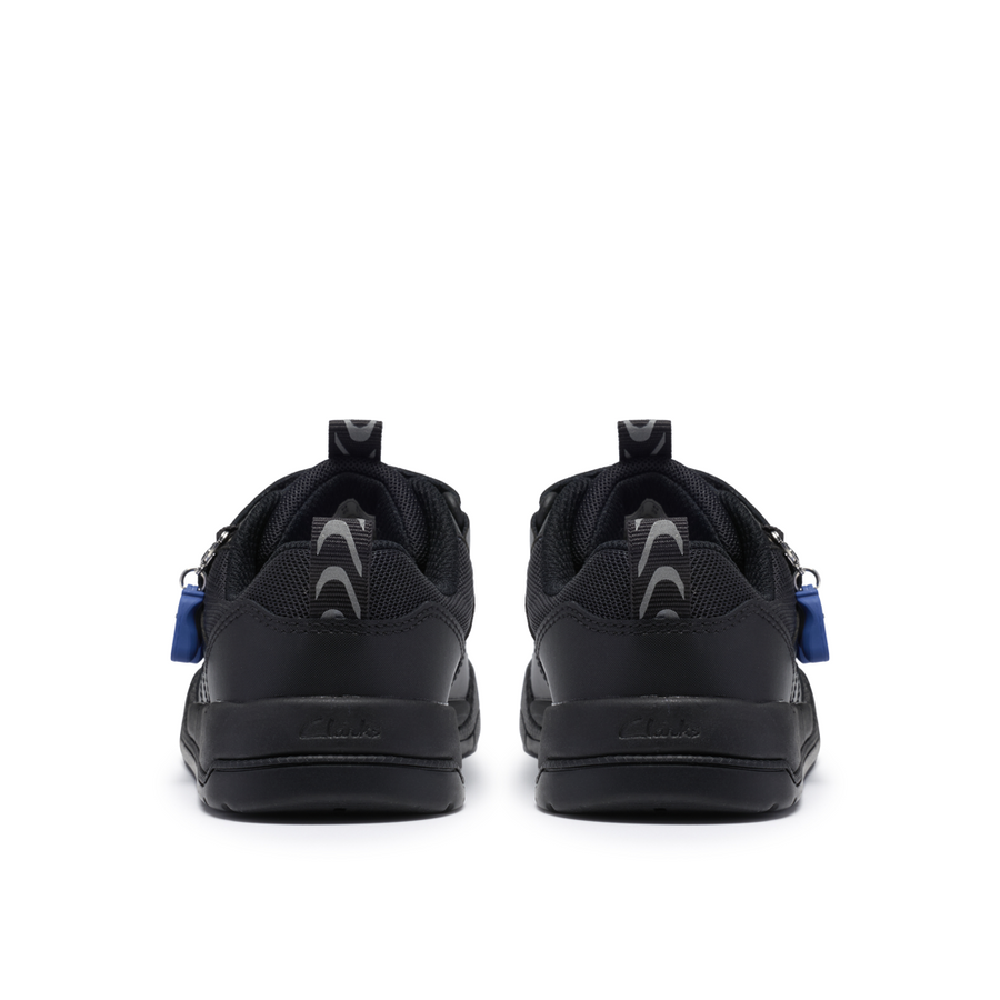 Clarks - Laser Play K - Black Leather - School Shoes