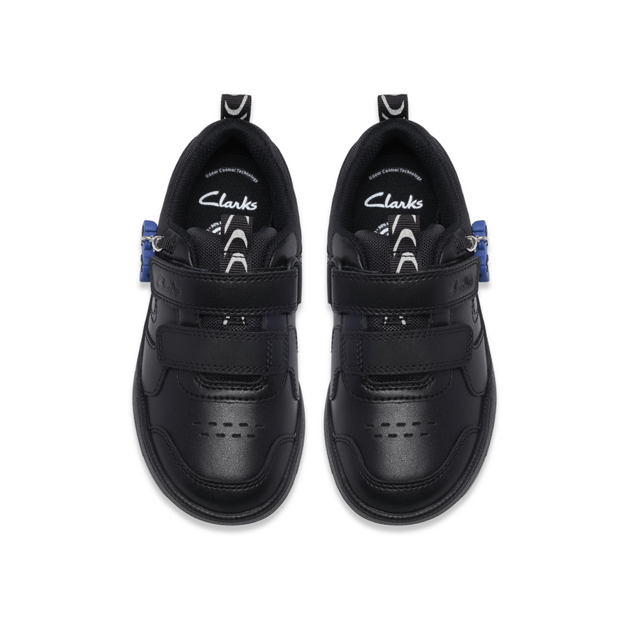Clarks - Laser Play K - Black Leather - School Shoes