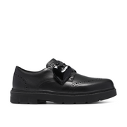 Clarks - Lorcam Lace Y. - Black Leather - School Shoes
