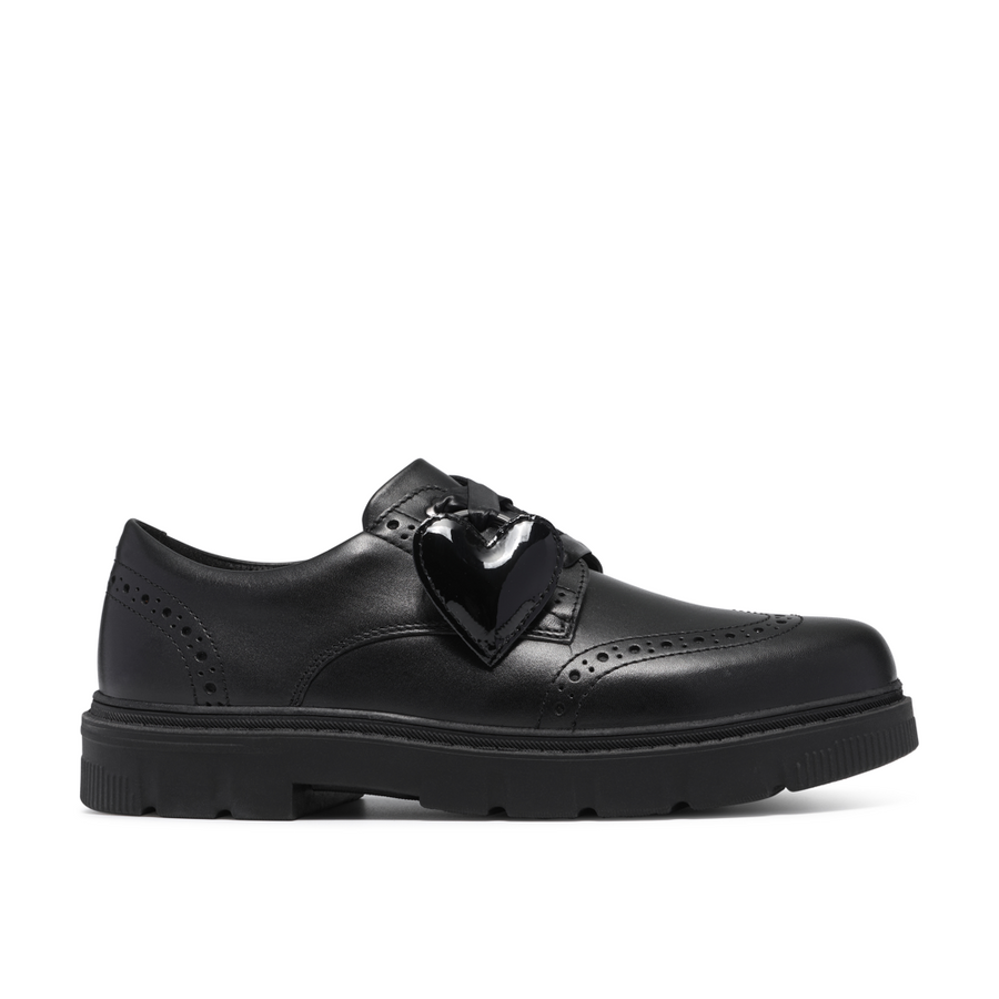Clarks - Lorcam Lace Y. - Black Leather - School Shoes