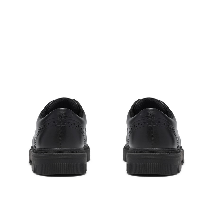 Clarks - Lorcam Lace Y. - Black Leather - School Shoes
