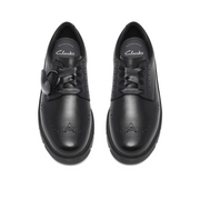 Clarks - Lorcam Lace Y. - Black Leather - School Shoes