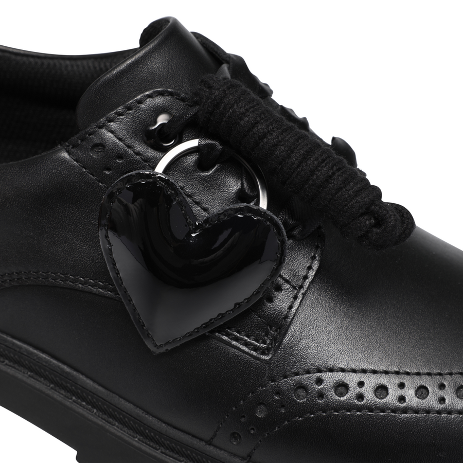 Clarks - Lorcam Lace Y. - Black Leather - School Shoes