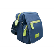 Nova Leathers - Small Full Flap X-Body 3398 - Navy/Citrus - Bags