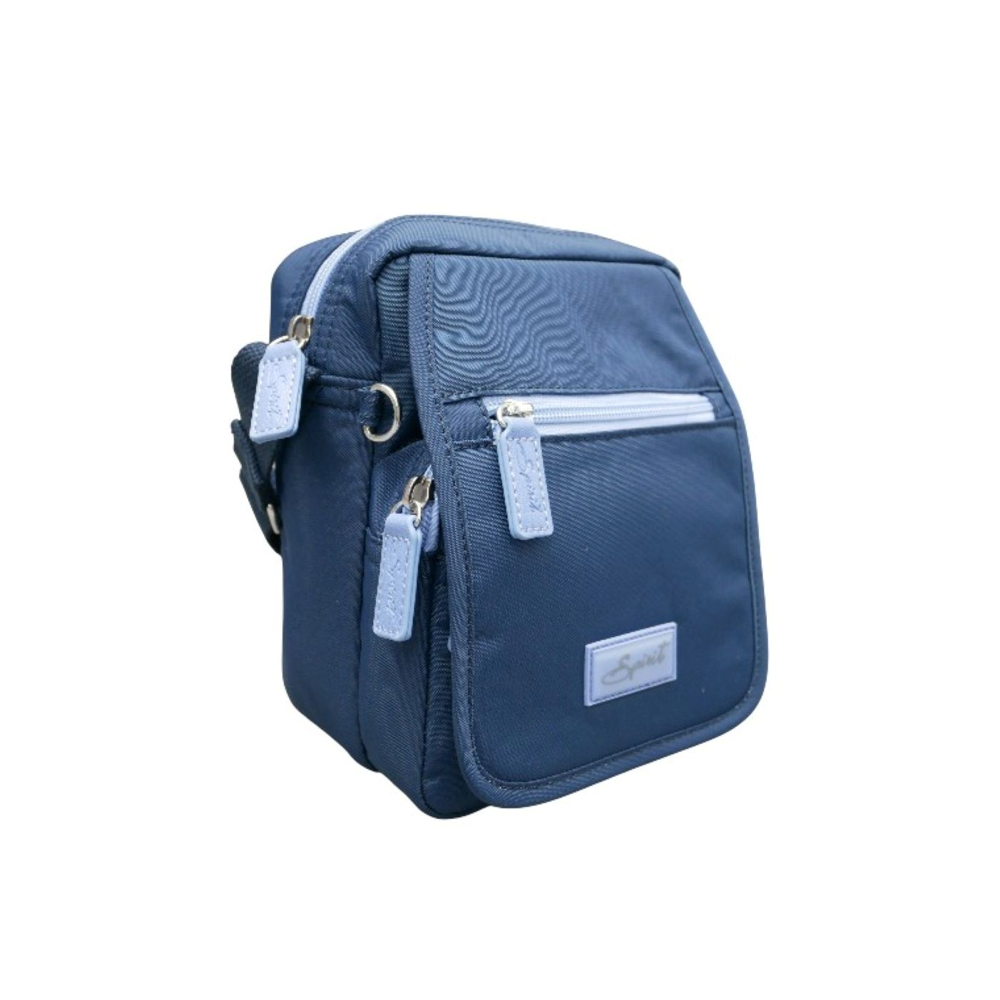 Nova Leathers - Small Full Flap X-Body 3398 - Navy/Cornflower - Bags