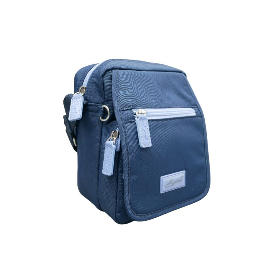 Nova Leathers - Small Full Flap X-Body 3398 - Navy/Cornflower - Bags