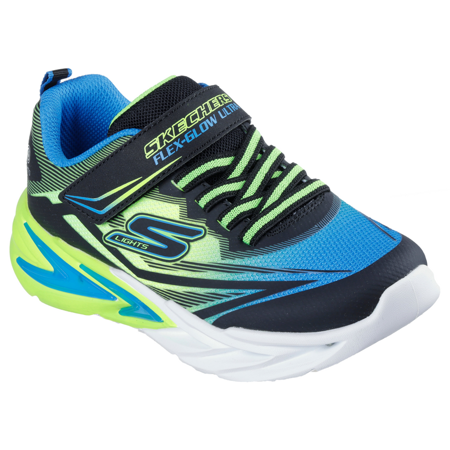 Skechers - Flex-Glow Ultra - 400139L/BBLM - Black/Blue/Lime - Trainers