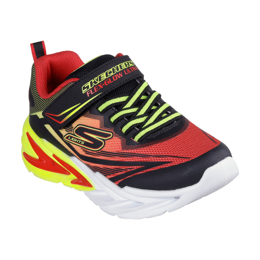 Skechers - S Lights: Flex-Glow Ultra - Black/Red - Trainers