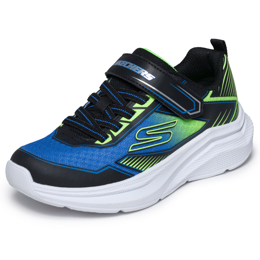 Skechers Microspec Velocity-Grid-Drift 404127L/BBLM Black/Blue/Lime Trainers