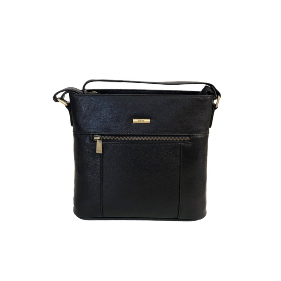 Nova Leathers - Square Shoulder Bag - 6115 Black