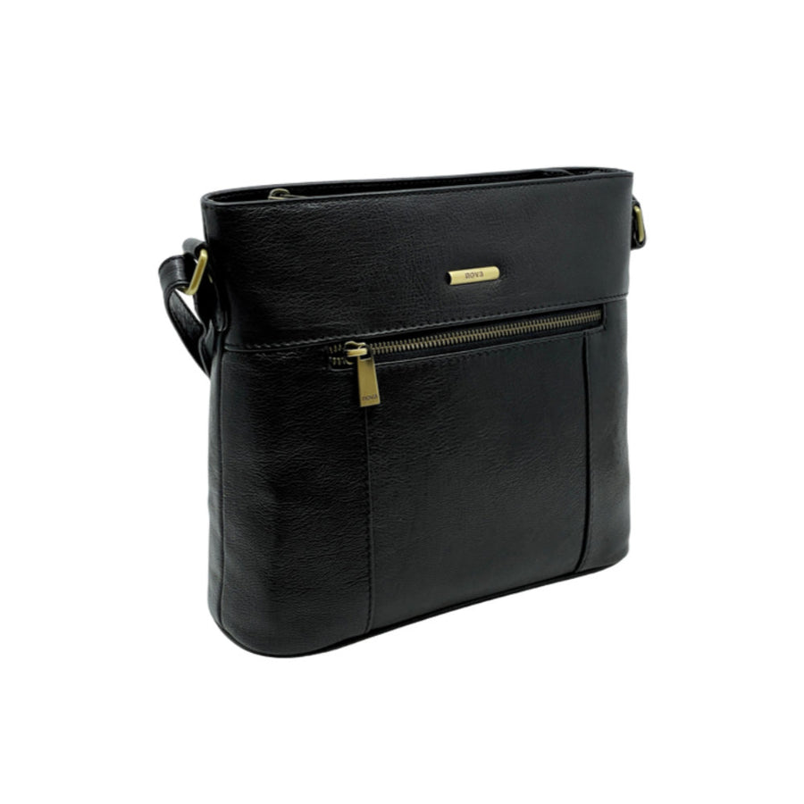 Nova Leathers - Square Shoulder Bag - 6115 Black