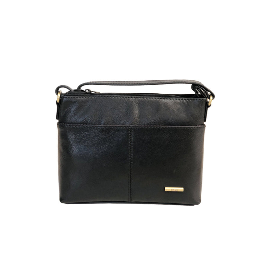 Nova Leathers - Small X-Body Bag - 6134 Black