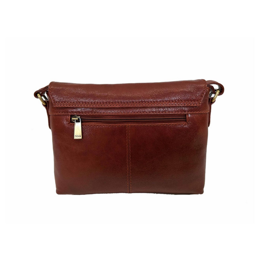 Nova Leathers - Buckle Detail E/W X-Body - 6158 Cognac - Bags