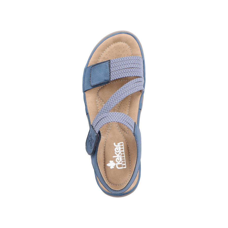 Rieker - 64870-14 - Royal/Jeans-Weiss - Sandals