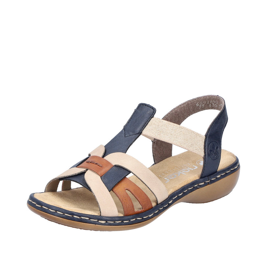 Rieker - 65918-90 - Pazifik/Cayenne/Nude - Sandals