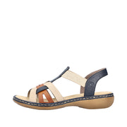 Rieker - 65918-90 - Pazifik/Cayenne/Nude - Sandals