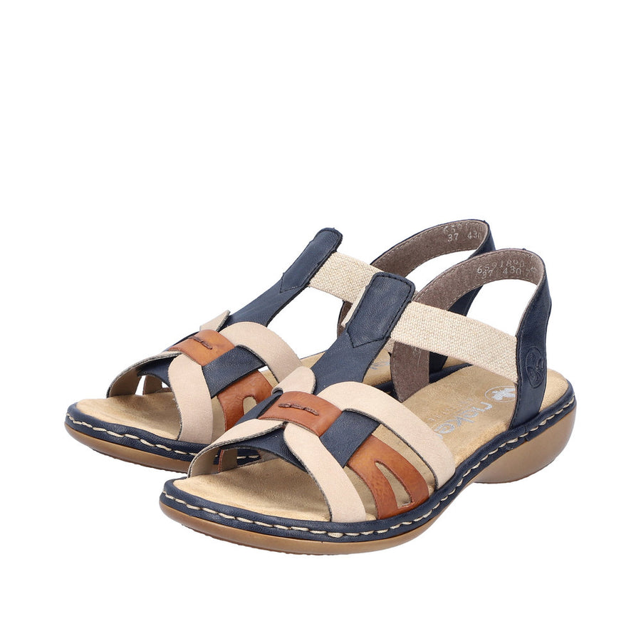 Rieker - 65918-90 - Pazifik/Cayenne/Nude - Sandals