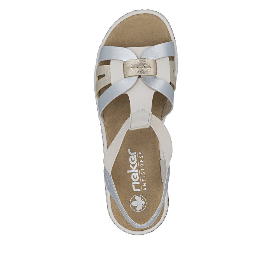 Rieker - 65918-91 - Porzellan/Lightgold/Silver - Sandals