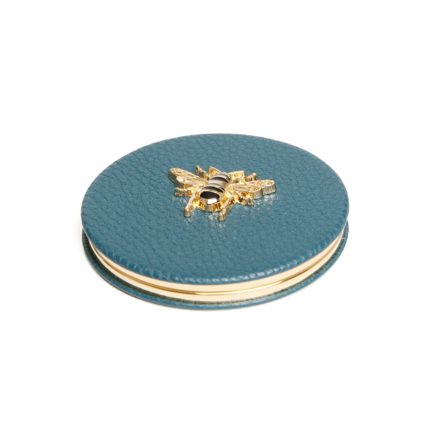 Alice Wheeler - Round Mirror Compact - Teal - Mirrors