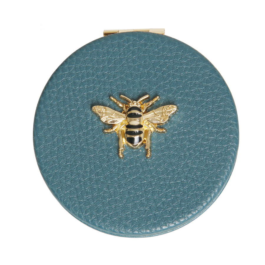 Alice Wheeler - Round Mirror Compact - Teal - Mirrors