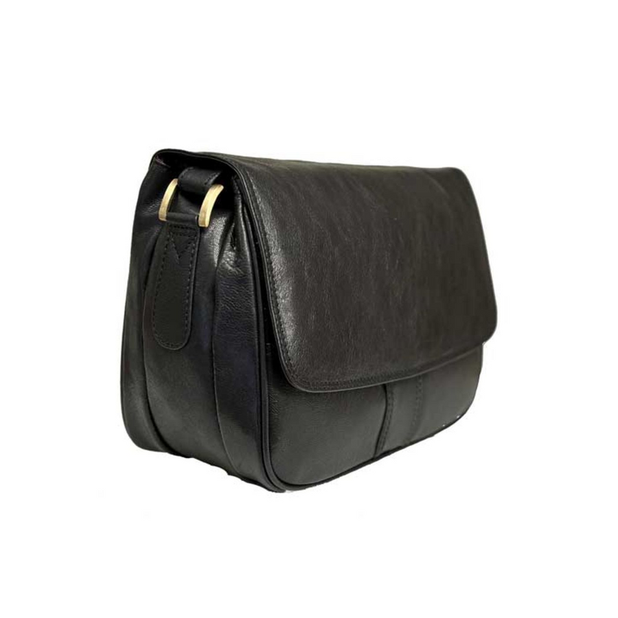 Nova Leathers - Large 2/3 Flap Organiser - 6720 Black - Bags