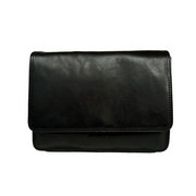 Nova Leathers - Medium 2/3 Flap Organiser - 6768 Black - Bags