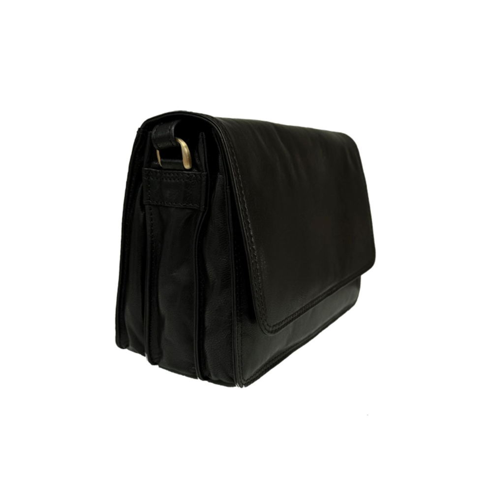 Nova Leathers - Medium 2/3 Flap Organiser - 6768 Black - Bags